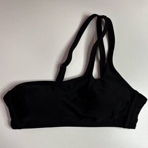 Black One Shoulder Bikini Top